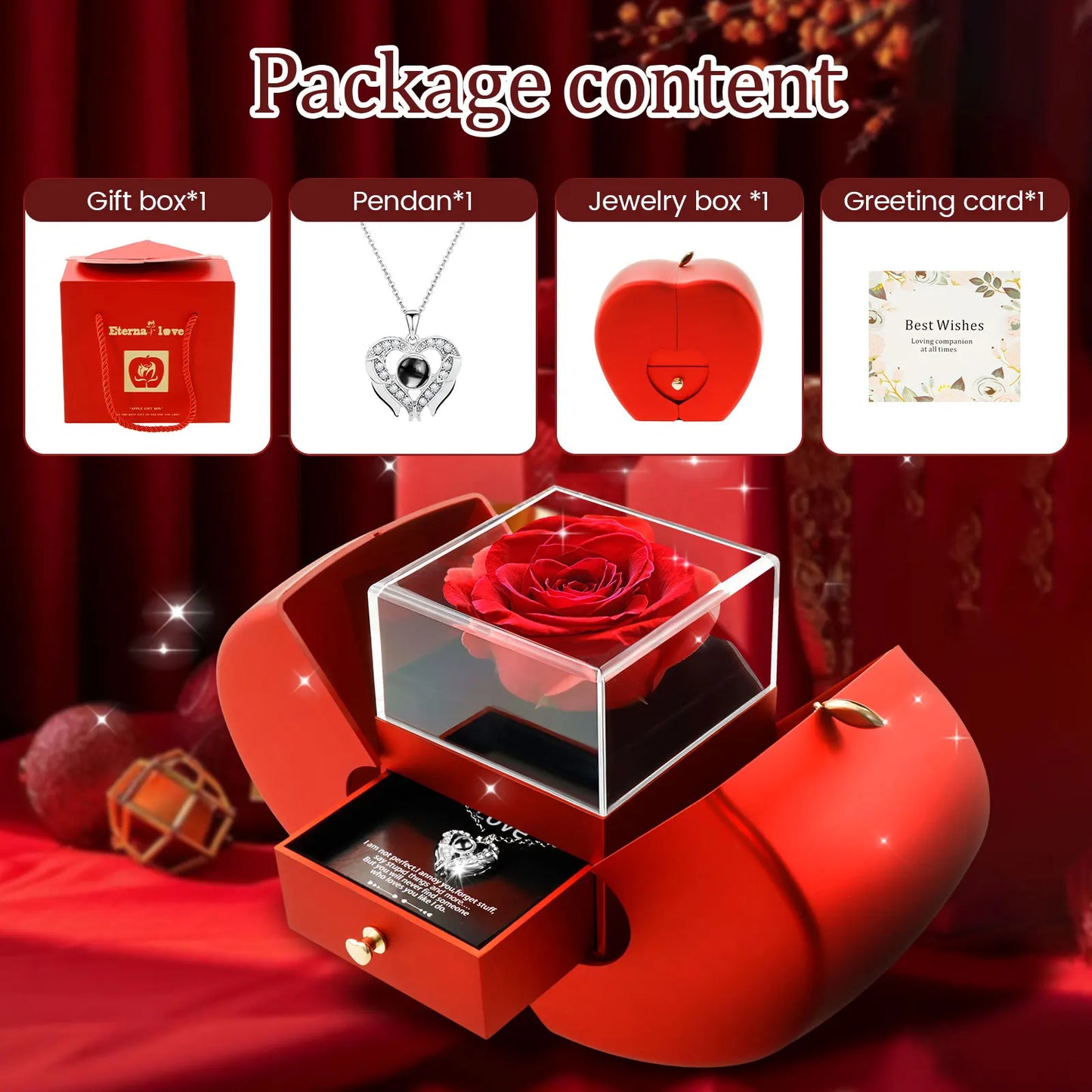 Eternal Rose in Luxury Gift Box with Secret Drawer